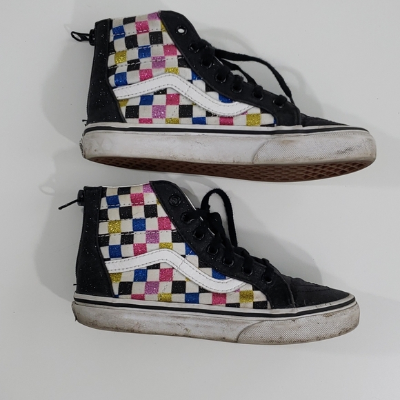 Vans Glitter Checkerboard SK8-hi zip 1.5 - Picture 5 of 8
